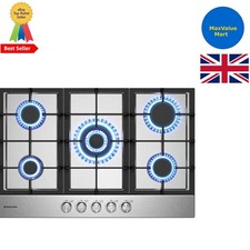 Elegant 76 cm Gas Cooktop - 5 Burner Configuration with Safety Flame-out Feature