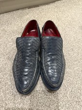 Oliver Sweeney Men’s grey alligator skin style slip on shoes size 8 