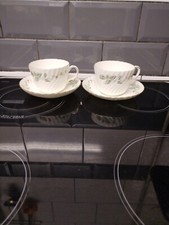 Pair Of MINTON Greenwich Bone China S-705 BREAKFAST Cups & Saucers