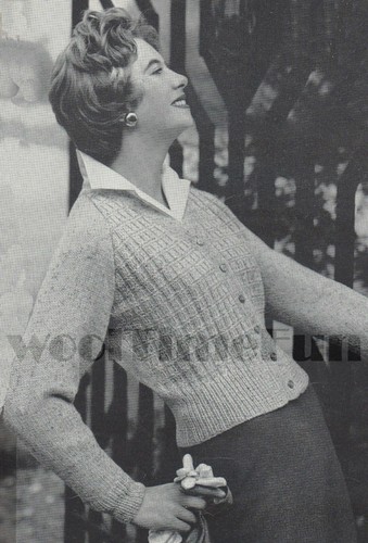 Knitting pattern lady 1950s - knitting,