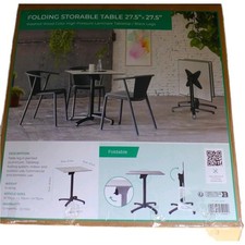 Folding Storable Table 27.5 x 27.5 Inches Portable Indoor & Outdoor