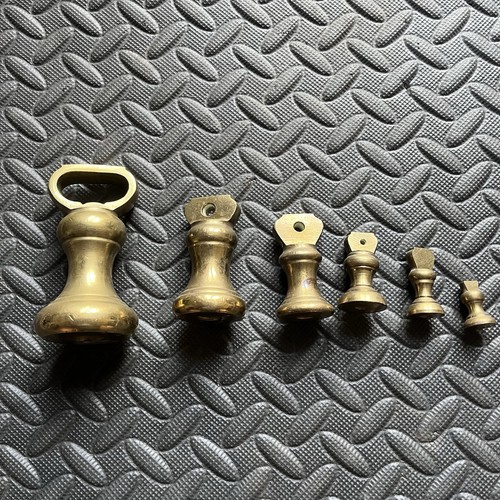 Set vintage brass bell - of,