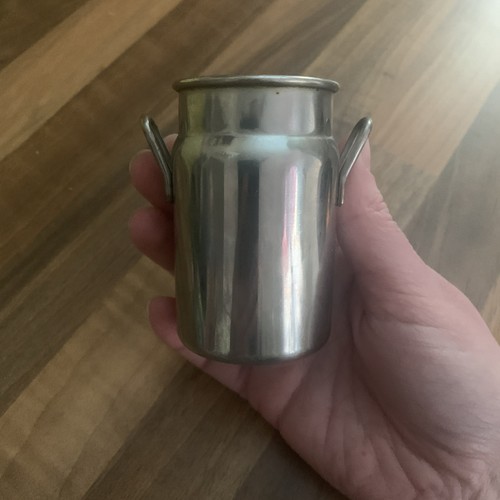 Mini milk can jug - vase, metal