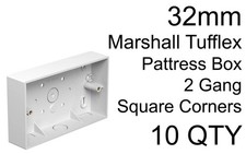 10 Pack 2 Gang 32mm Pattress