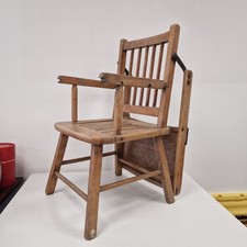Vintage Children's Chair With Fold Down Tray