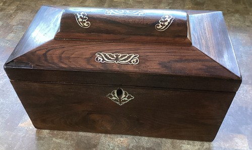 Antique sarcophagus tea caddy - antique,