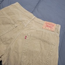 Y2K Vintage Levi’s 582 34 Waist Leg 32 Cords Sand/Beige
