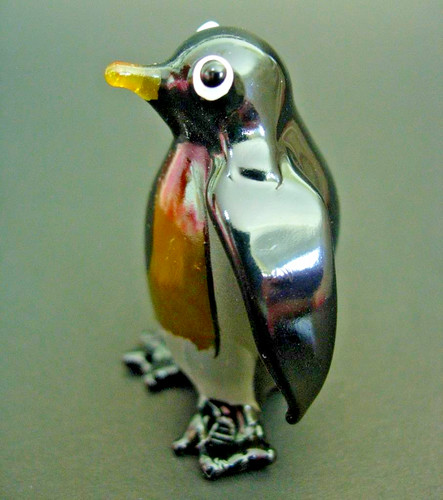 Glass penguin figurine glossy - figurine,