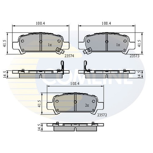 Brake pads set for - set, subaru
