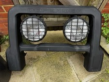 GENUINE LAND ROVER DEFENDER  FRONT BUMPER A FRAME PROTECTION BAR Inc SPOTLIGHTS