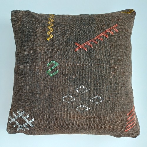 Moroccan cactus silk cushion - moroccan,