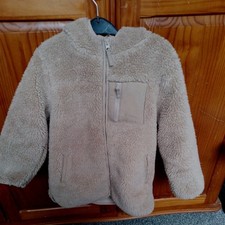 Matalan Girls Hooded Teddy Fleece Coat/Jacket  Age 7
