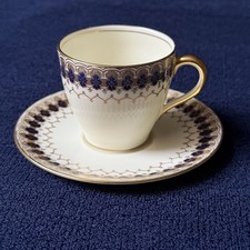 1930 Royal Doulton Art Deco Nouveau Coffee Can Cup Saucer Demitasse V367 BB2848