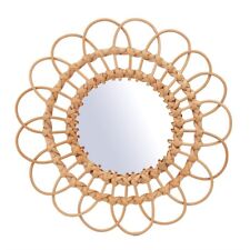 Large Rattan Mirror Frame Boho