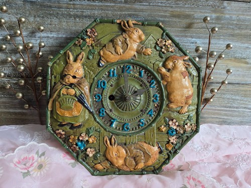 Antique lux clock rabbit - lux,