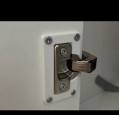 Cabinet hinge repair plate and - cabinet,