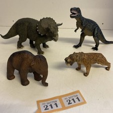 Job Lot Schleich dinosaur mammoth sabre tooth tiger triceratops T rex papo 