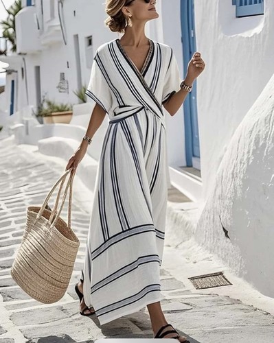 Striped white and navy - striped,