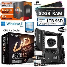 AMD Ryzen 5 5600XT + 32GB RGB RAM + 1TB SSD + A520I AC ITX Motherboard Bundle