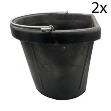 2 x 17 Litre Flat Back Rubber