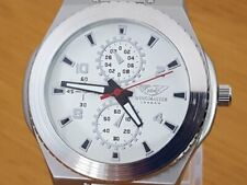 Mens Classic Steel Bracelet Wingmaster Analog Silver Aviator Pilot Style Watch