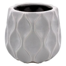 Medium Plant Pot Grey Wave