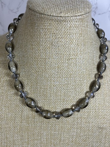 Statement bead necklace gold - bead,