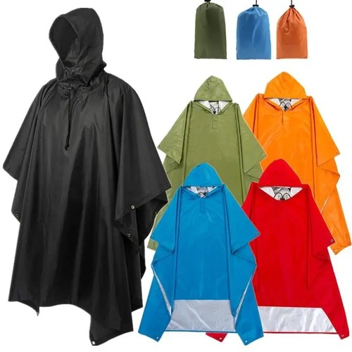Waterproof folding rain poncho - folding,