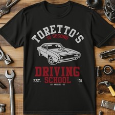 Toretto's Driving School T-Shirt Cars & Petrol Heads Tees & T-Shirts