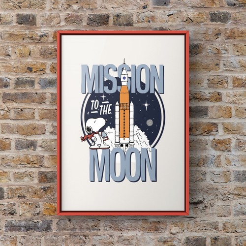 Snoopy art print - print, space
