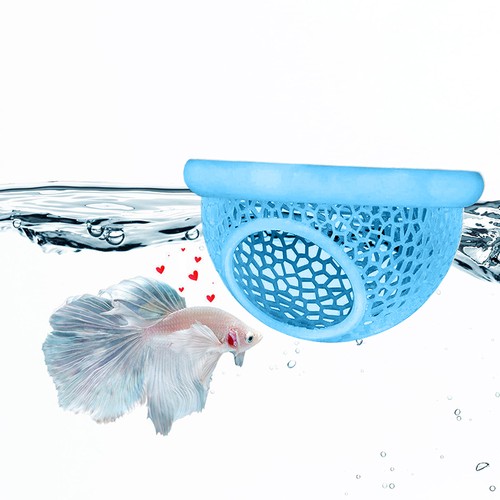 Floating betta hide - hide, &