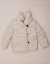 ARMANI JUNIOR Girls Padded Jacket 6-7 Years Off White Polyester BZ65