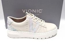 Vionic Simasa Cream Leather Shoes UK 4 New Orthotic Flats EU 37