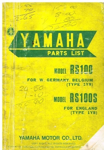 Yamaha rs100 rs100s d b - rs100s, (gb