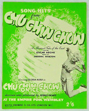 Song Hits From Chu Chin Chow Piano Vocal Gloria Nord Empire Pool Wembley Vintage