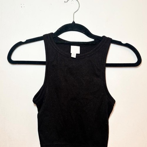 Black sparkly racer back - black,