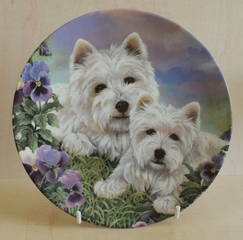 Royal worcester dog - dog, plate