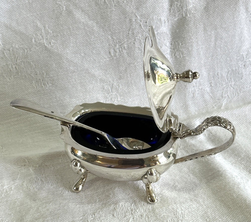 Vintage silver plated mustard - silver,