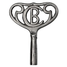 Victorian BADISCHE Uhrenfabrik Clock Key - Fits 4.5mm Pegs  Antique Key ref.k664