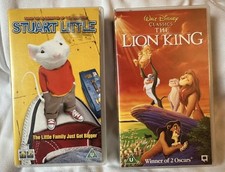 4 Videos - The Lion King The Lion King 3 Jungle Book & Stuart Little VHS Tapes