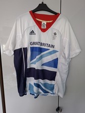 ADIDAS TEAM GB  2012 OLYMPICS STELLA MCCARTNEY RUNNING SHORT SLEEVE  LARGE 
