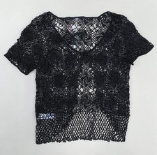 BHS Size 22 Black Crochet Lace