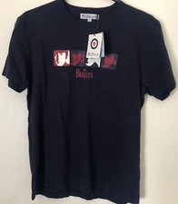 The Beatles Limited Edition 2000 Ben Sherman Navy Blue T Shirt Apple With Tags