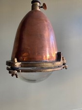  industrial pendant light, beautiful stripped copper and brass.