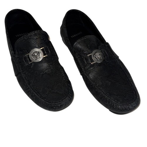 Versace medusa black snakeskin - versace,