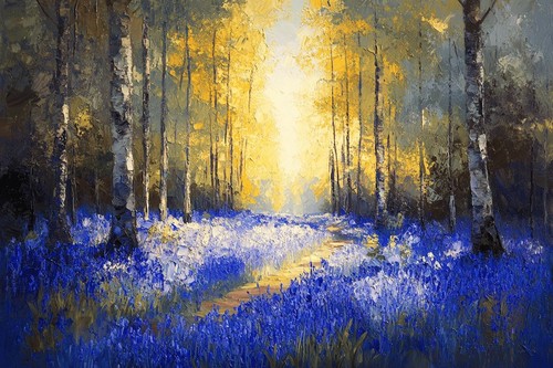 Bluebell woodland forest - bluebell,