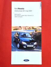 2001 FORD FIESTA PRICE LIST -
