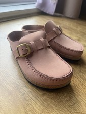 Birkenstock Buckley Pink Leather Clogs
