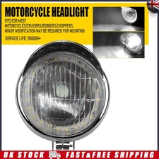 Motorcycle Bullet LED Headlight Chrome For Suzuki Boulevard C50B C50C C50T C90