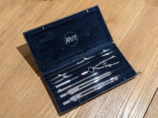 Vintage Kern Aarau Swiss Compass Drafting Tools Set Case